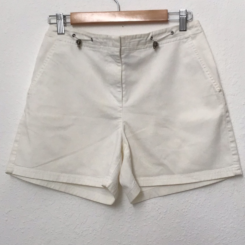 Ann Taylor White Nautical Stretch Shorts Sz 6P